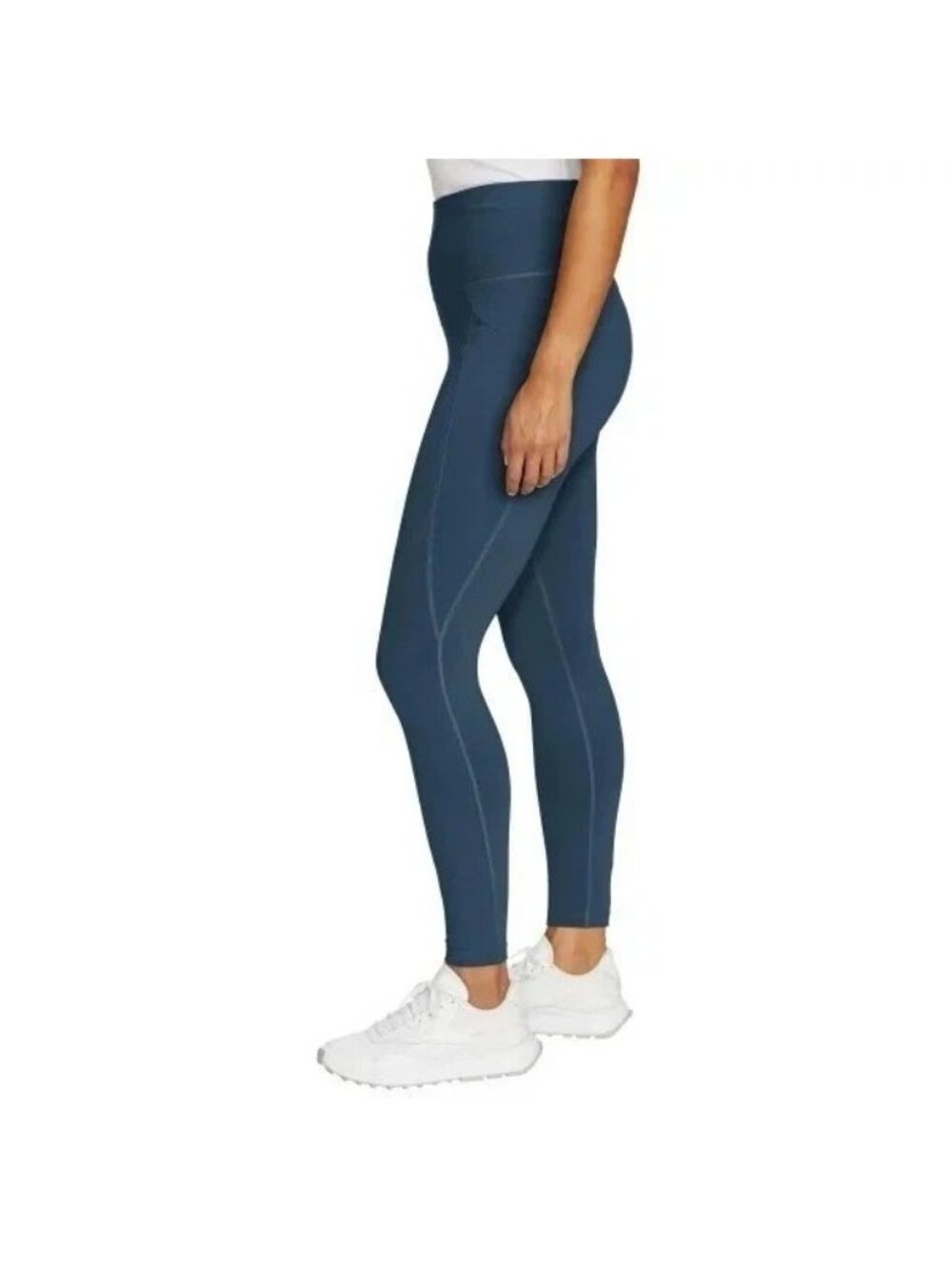 NWT Eddie Bauer Women's M Blue Trail Tight Leggings High-Waist Zip Pockets G2054 - Picture 2 of 14